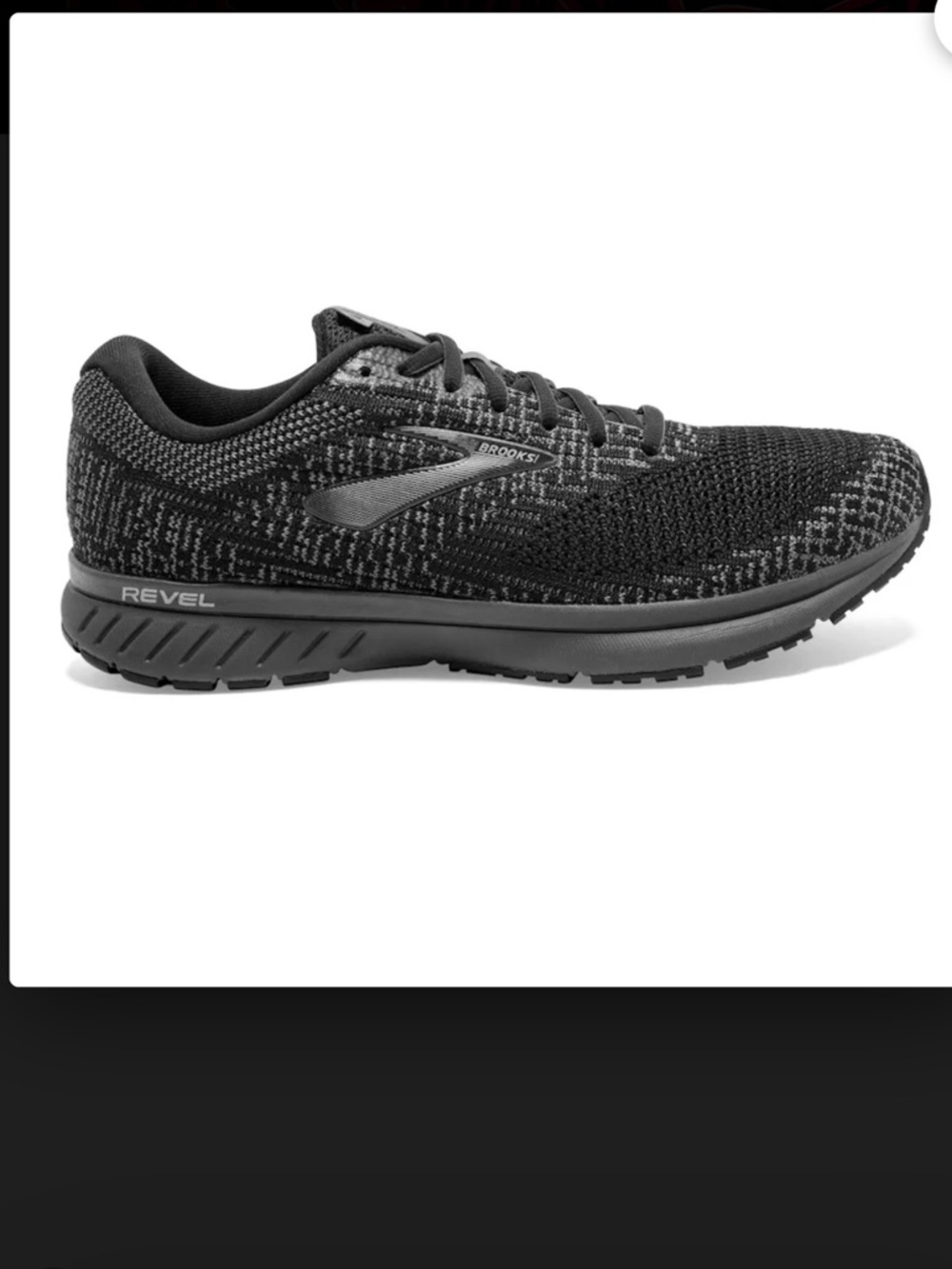 Brooks Revel 3 Black Knit Low-Profile Running Sneakers mens size 11